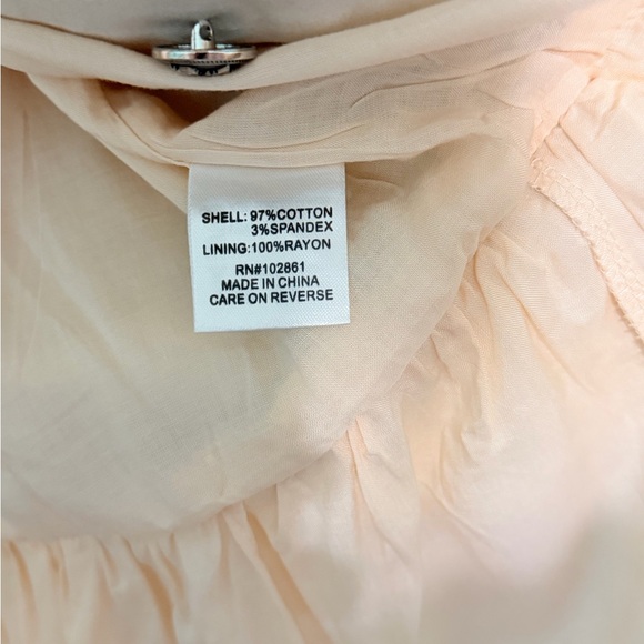 Adore Cream Military Button Romantic Ruffle Jacket Blazer Size Medium - Picture 6 of 8